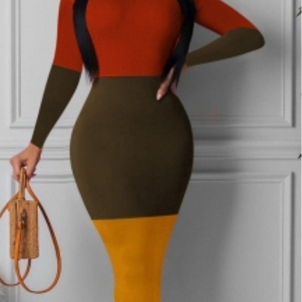 Longsleeve patchwork dress
